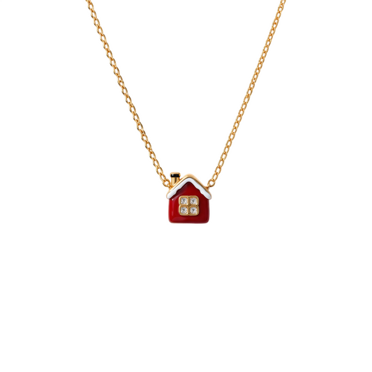 Collana in acciaio con casetta