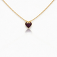 Collana in acciaio con fragola con zirconi