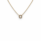 Collana con mini cerchio in acciaio dorato