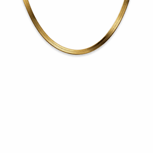 Collana snake in acciaio dorato