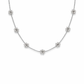 Collana in acciaio con margherite con perline
