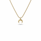 Collana in argento 925 con mezzaluna in acciaio