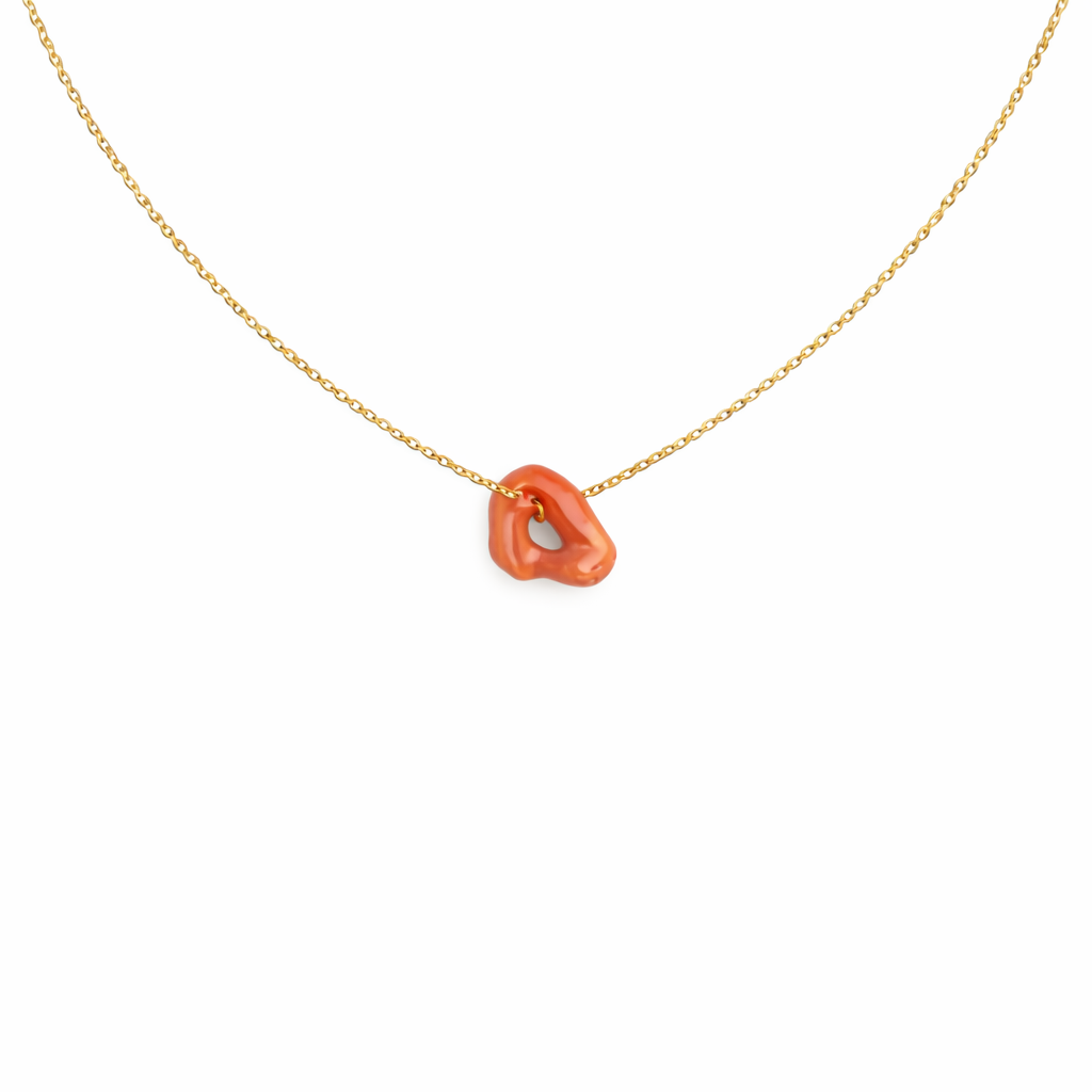 Collana in argento 925 con corallo naturale
