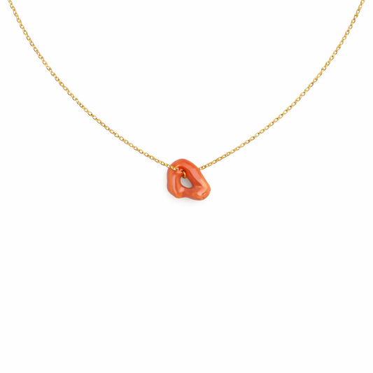 Collana in argento 925 con corallo naturale