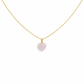 Collana in argento 925 con cuore in quarzo rosa