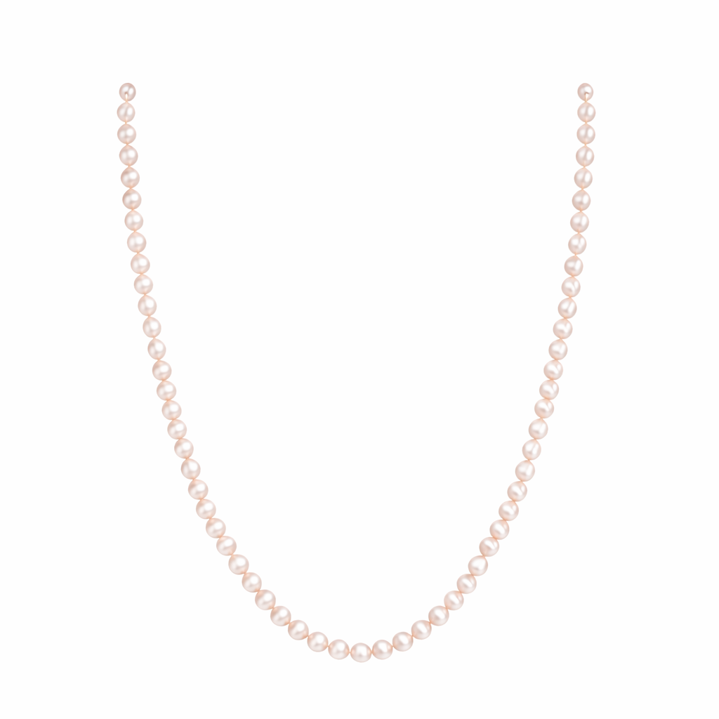 Collana con perle di fiume modello cipolla rosa cipria - medie