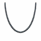 Collana con perle di fiume modello cipolla nere - medie