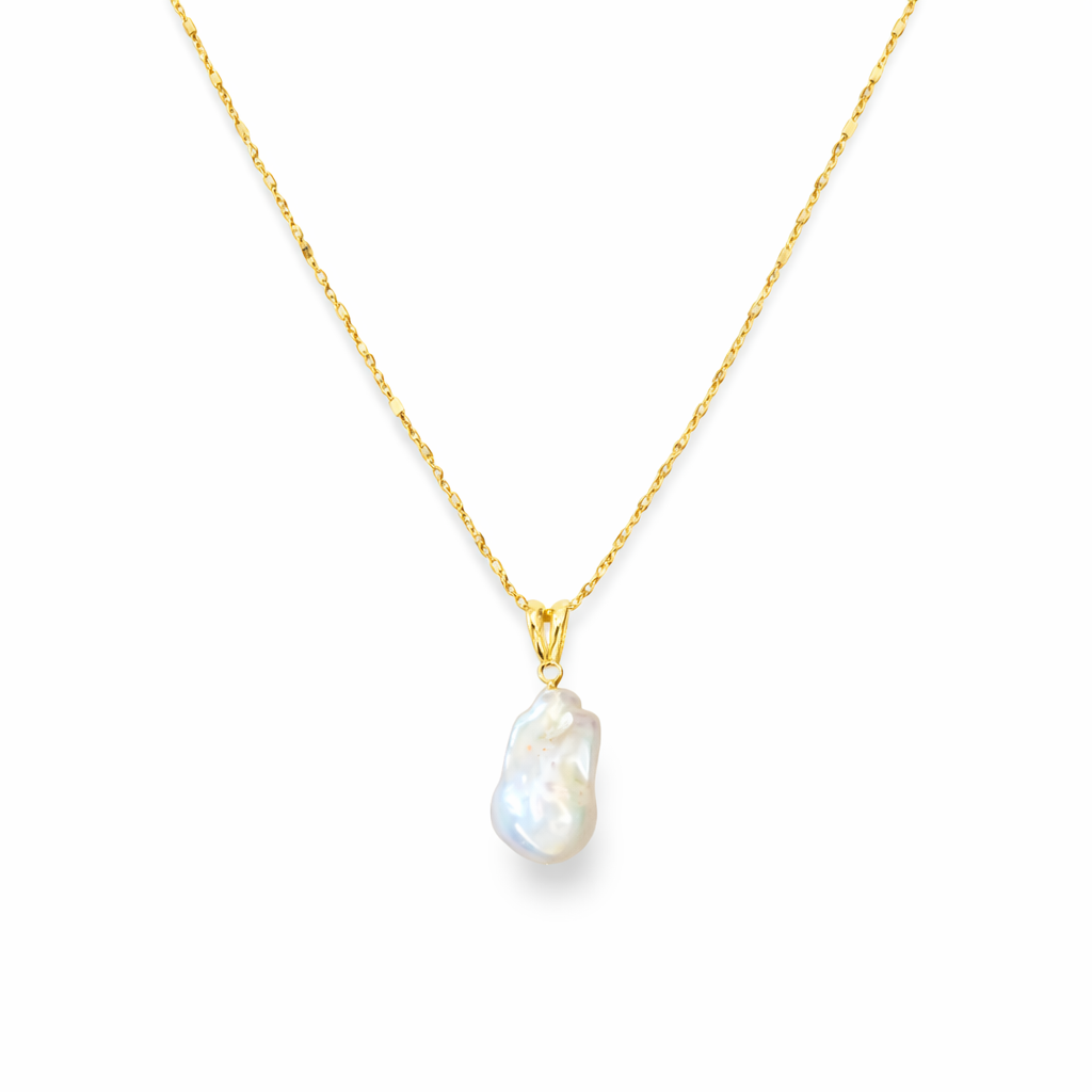 Collana con dadini in argento 925 e perla barocca