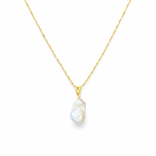 Collana con dadini in argento 925 e perla barocca