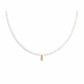 Collana perle di fiume e iniziale in argento 925
