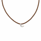 Collana in hematite bronzo e luna in madreperla