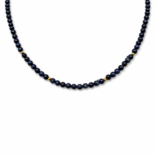 Girocollo con pietre dure e pepite in argento 925