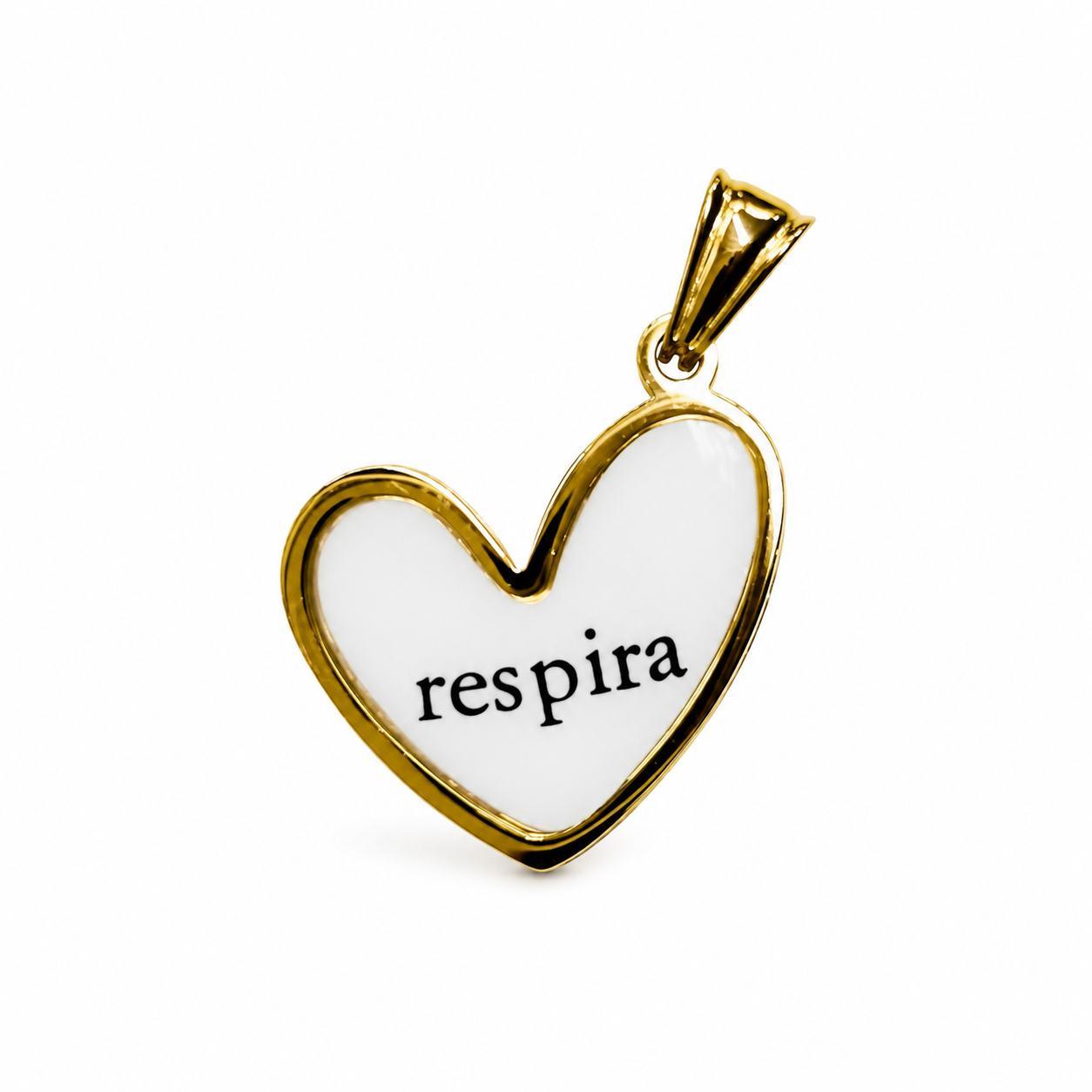 Respira - charm in acciaio