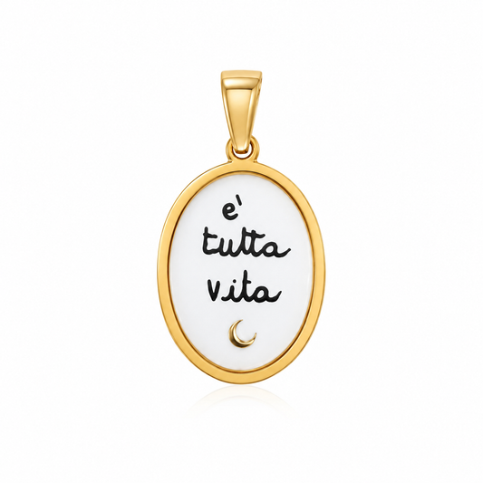 È tutta vita - charm in acciaio