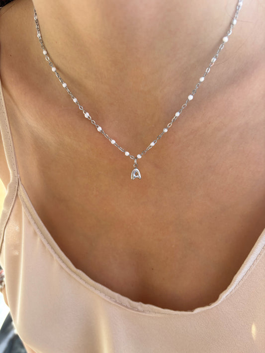 Collana in acciaio con iniziali