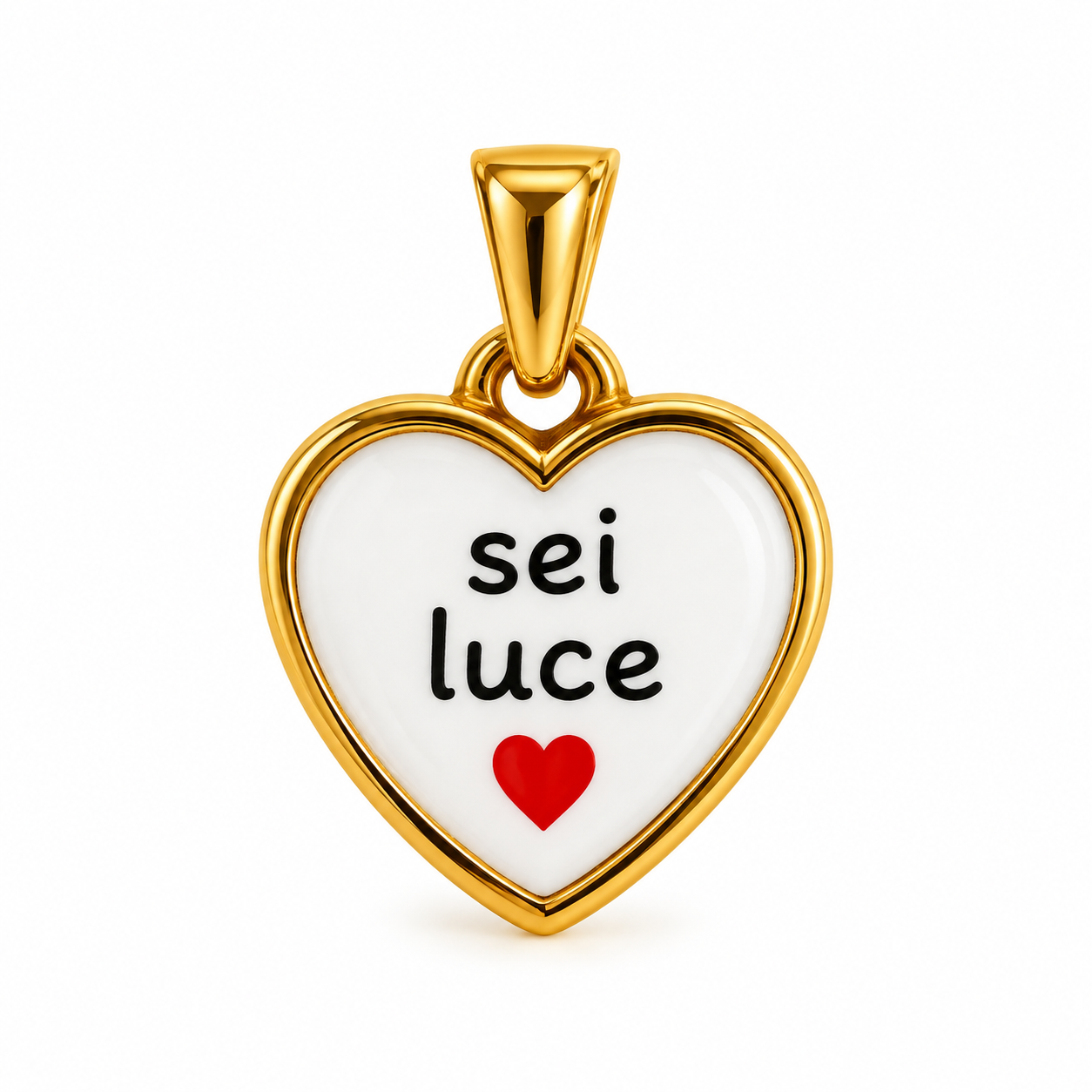 Sei luce - charm in acciaio