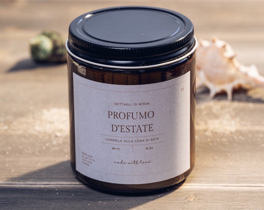 Profumo d'estate - candela alla cera di soia