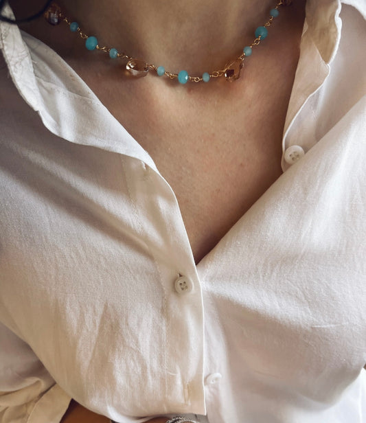 Collana rosario con gocce