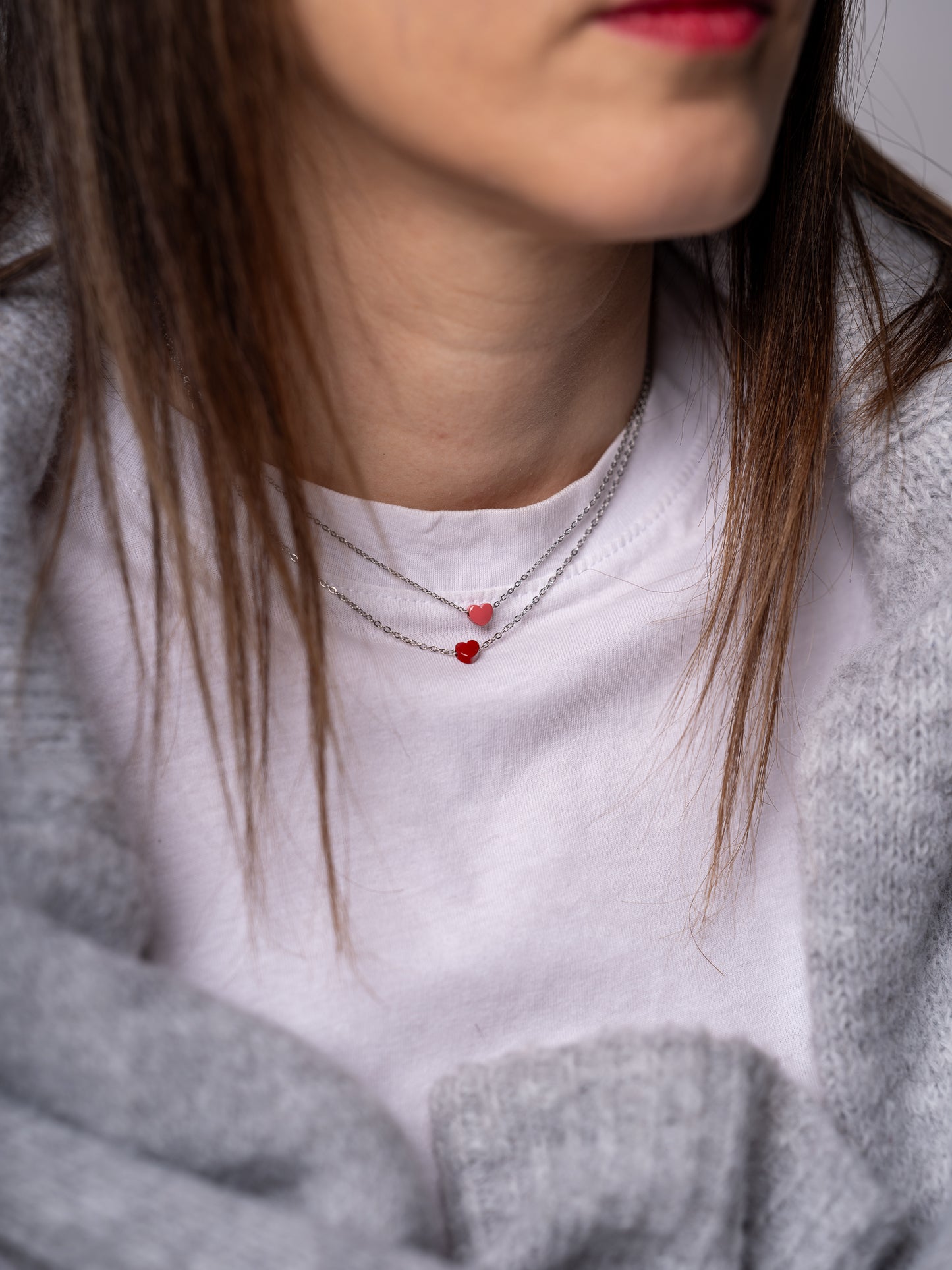 Batticuore - Collana in acciaio con mini cuore smaltato - Dettagli di Moda