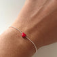 Bracciale in argento 925 e cuore rosso