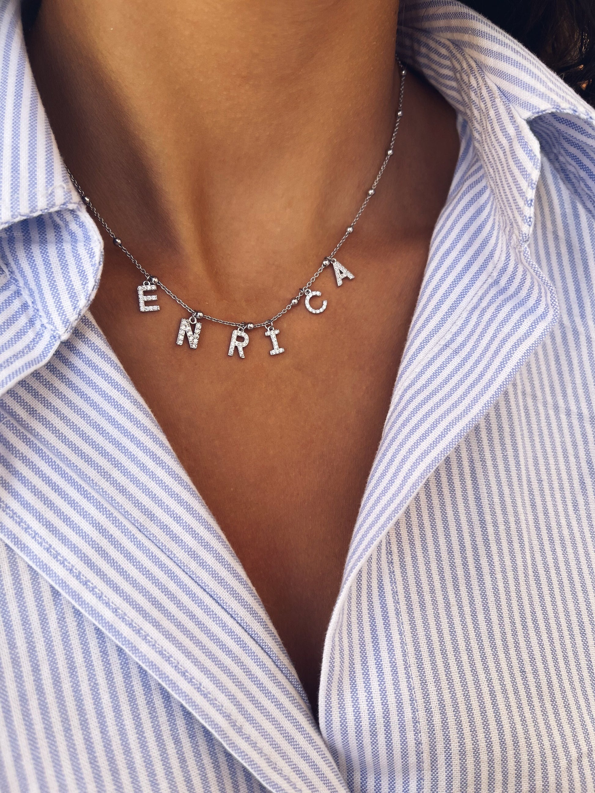 Collana in argento 925 con nome - Dettagli di Moda