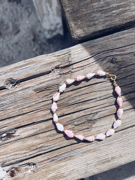 Cavigliera conchiglie rosa