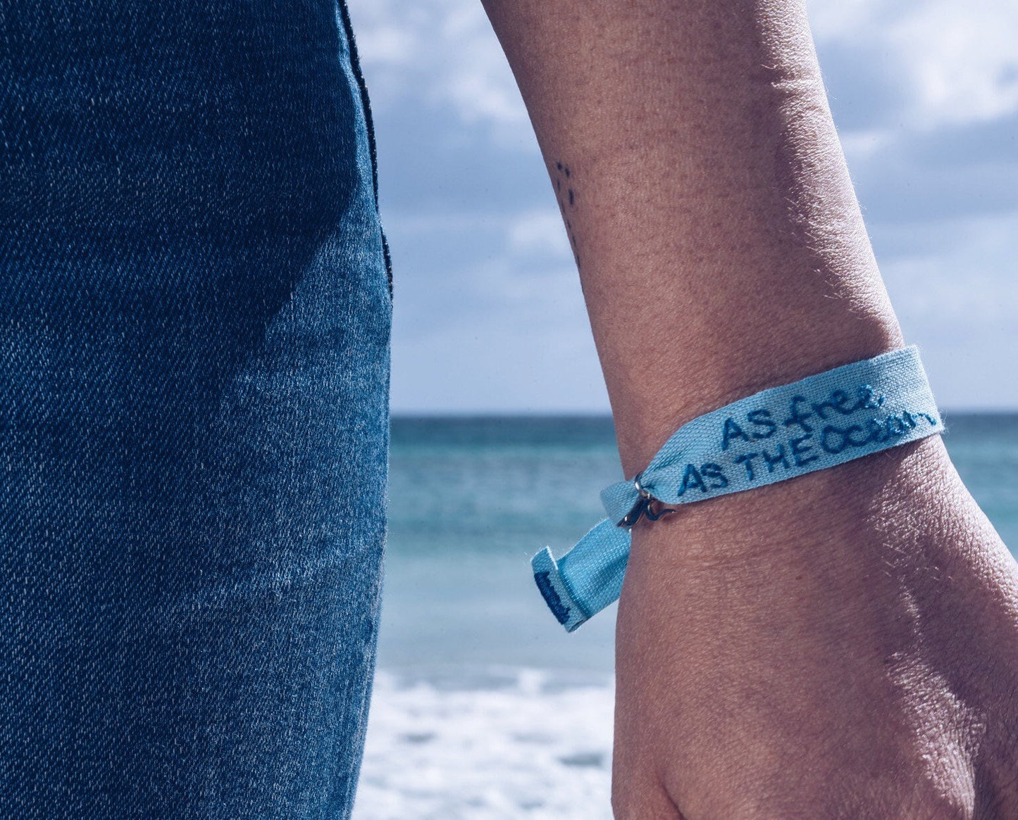 As free as the ocean - Bracciale in fettuccina di cotone - Dettagli di Moda