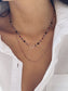 Collana rosario a doppio filo in argento 925 rosato con stella